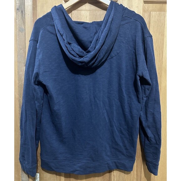 Haven Well Within Knit Hooded Sweater Size Medium Linen‎ Cotton Blend Blue - Picture 2 of 3